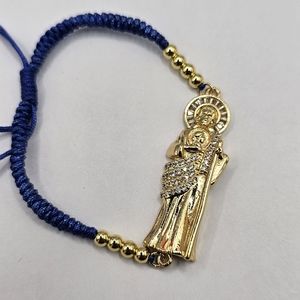 Saint jude blue bracelet hand-woven